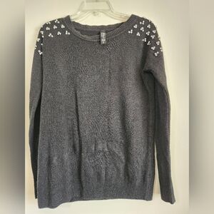 Aeropostale Black Sweater with Pearl Accents